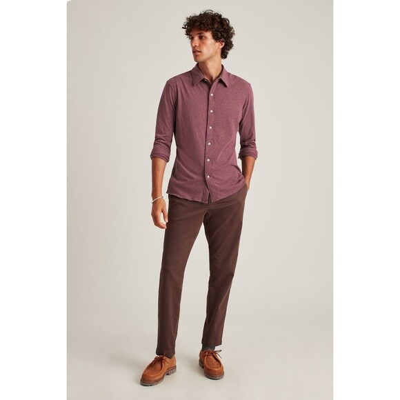 270729 Bonobos Stretch Jersey Everyday Men's Shirt Button-Up Slim Fit Short M - Picture 1 of 6